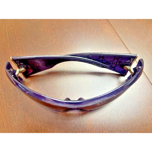 Pre-loved CD DIOR Cannage 2 KTKJN 115 Sunglasses Shield Wraparound Purple Italy - Picture 6 of 12